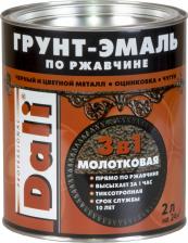 Эмаль Dali Грунт-эмаль по ржавчине 2л шоколадная молотковая