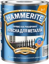 Эмаль Hammerite Грунт-эмаль по ржавчине 3в1 серебряная RAL 9006 гладкая глянцевая 0,75 л