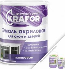 Эмаль Krafor Акриловая эмаль для окон и дверей 44989
