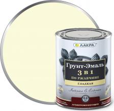 Эмаль Лакра Грунт-эмаль 3 в 1 0,8 кг, белый глянец