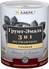 Эмаль Лакра Грунт-эмаль 3 в 1 0,8 кг, черный
