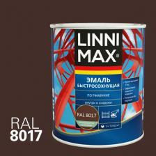 Эмаль Linnimax Грунт-эмаль по ржавчине Быстросохнущая шелковисто-матовая цвет шоколадно-коричневый 0.75 л