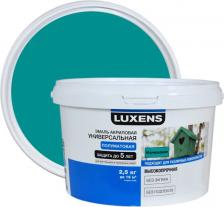 Эмаль Luxens Эмаль акриловая полуматовая цвет изумрудный 2.5 кг