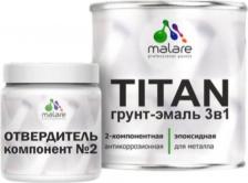 Эмаль Malare Двухкомпонентная износостойкая эпоксидная грунт-эмаль по металлу Эпоксидная грунт-эмаль 2К TITAN по металлу, двухкомпонентная, износостойкая, RAL