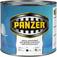 Эмаль Panzer Эмаль акриловая, полуглянцевая, 1,9 кг, черная