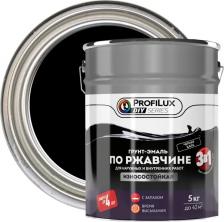 Эмаль ProfiLux Грунт-эмаль 3 в 1 DIY гладкая цвет черный 5 кг