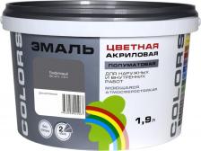 Эмаль Радуга Эмаль универсальная акриловая Colors графитовая полуматовая 1,9 л