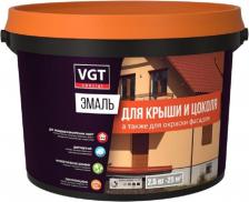 Эмаль VGT Эмаль акриловая для крыши и цоколя Профи полуглянцевая шоколадная