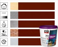 Эмаль VGT Эмаль ВД-АК-1179 универсальная глянцевая красно-коричневая RAL 3009, 1 кг