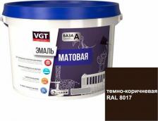 Эмаль VGT Эмаль ВД-АК-1179 универсальная матовая темно-коричневая RAL 8017, 1 кг
