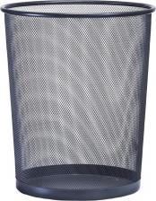 Корзина Luscan Корзина офисная Круглая, металлическая сетка, 20 л, черный