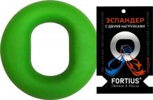 Эспандер Fortius Эспандер кистевой для рук, 1шт, с двумя нагрузками 20-30 кг, зеленый