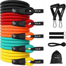 Эспандер Proiron Фитнес резинки изготовлены из экологически чистого натурального латекса, обеспечивают высокую прочность и идеальную эластичность. В эспандерах