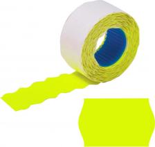 Этикетки Brauberg Этикет-лента 26х12 мм, волна, желтая, комплект 5 рулонов по 800 шт., 123577