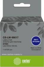 Этикетки Cactus Этикетки CS-LW-99017 сег.:50x12мм черный белый 220шт/рул Dymo Label Writer 450/4XL