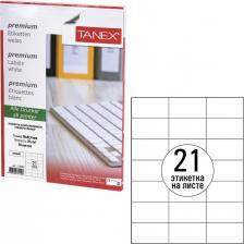 Этикетки Tanex Этикетка самоклеящаяся TW-2124 70g/m2 70x42.4mm 50 листов 114536