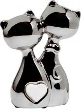 Фигурка Garda Decor Статуэтка Котики, 11х5х15 см., цвет серебряный