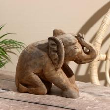 Фигурка Сима-Ленд Сувенир "Слоник", 26x8x20.5 см, манговое дерево