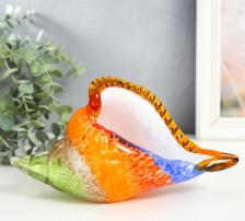 Фигурка Сима-Ленд Сувенир стекло "Раковина разноцветная" под муранское стекло 23х9х13 см 9330767