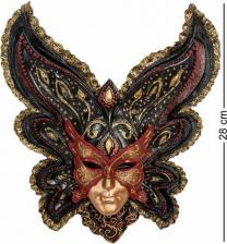 Фигурка Veronese Венецианская маска "Бабочка" (цвет чёрный с золотым) WS-358