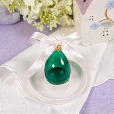 Фигурка Zapel Яйцо пасхальное Пасха прозрачное зеленое, выдувное стекло