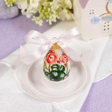 Фигурка Zapel Яйцо пасхальное с ручной росписью Пасха Пионы