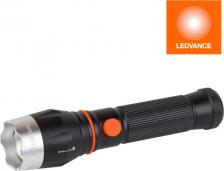 Фонарь Ledvance Тактический фонарь перезаряжаемый LEDVANCEФлуорисцентная линзаКорпус изготовлен из алюминияРегулировка угла светового потока5 режимов работыЗарядка