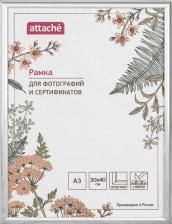 Фоторамка Attache Рамка пластиковая 30х40 (А3) ПЭТ Серебро (глянец)