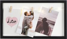 Фоторамка Bergenson Bjorn Рамка для фотографий с подсветкой прищепками Everyday 22х38