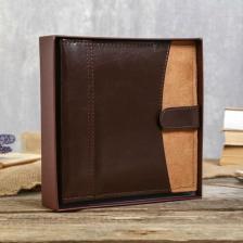 Фотоальбом Brauberg Фотоальбом на 200 фото. 10х15 см, под замшу, бумажные страницы, бокс, белый с черным, 391114