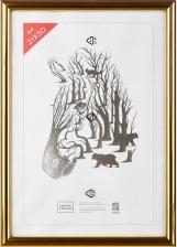 Фоторамка Zebra Рамка PS 515 А4 21x30 пластиковый багет 14 мм золотистая