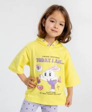 Футболка для девочки Button Blue Футболка 124BBGMC12022700, желтый, 104