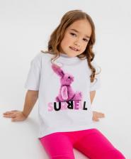 Футболка для девочки Button Blue Футболка 124BBGMC12080200, белый, 104