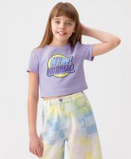 Футболка для девочки Button Blue Футболка детская 123BBGJC10023100 фиолетовый, 140