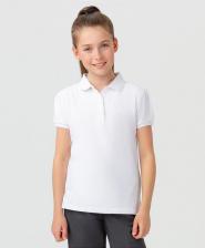 Футболка для девочки Button Blue Футболка-поло белая (128) 4630137299099