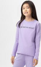 Футболка для девочки Button Blue Футболка с длинным рукавом и принтом фиолетовая 222BBGB12013100 р.122