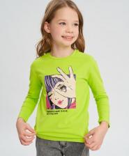 Футболка для девочки Button Blue Лонгслив детский 123BBGMC12175500 салатовый, 98