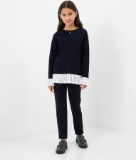 Футболка для девочки Gulliver Брюки темно-синие из джерси 200GSGC5603 р.158