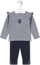 Футболка для малыша Tous Детский комплект полосатая футболка с медвежонком и леггинсы, темно-синий