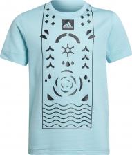 Футболка, поло для мальчика Adidas Детская теннисная рубашка Q2, синий
