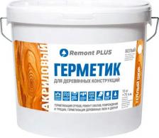 Герметик Remont Plus Герметик акриловый для деревянных конструкций межшовный белый 10 л