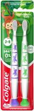 Зубная щетка Colgate Щётка зубная для детей 2-9 лет мягкая 1+1