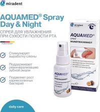 Освежитель полости рта Miradent Спрей для увлажнения полости рта Aquamed Spray Day & Night при сухости