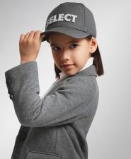 Головной убор Gulliver Кепка с нашивками серая для девочки Select, 50-52, 223GLEGC7101