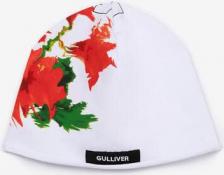 Головной убор Gulliver Шапка с ярким цветочным рисунком белая для девочки (52)