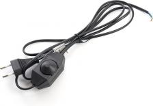 Готовый шнур с вилкой Feron Сетевой шнур с диммером 230V 2м, черный, DM103-200W, цена за 1 шт