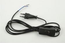 Готовый шнур с вилкой Uniel Сетевые шнуры с вилкой и выключателем UCX-C10/02A-170 BLACK, цена за 1 шт