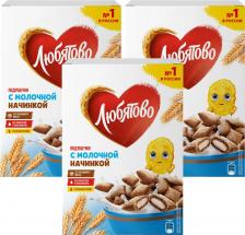 Готовый завтрак Любятово Подушечки С молочной начинкой 220г