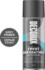 Грунтовка Decorix Аэрозольная акриловая грунтовка для пластика 520 мл Цвет грунтовка: Серый А10