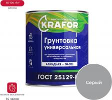 Грунтовка Krafor Грунтовка ГФ-021 (26306) серый 6л